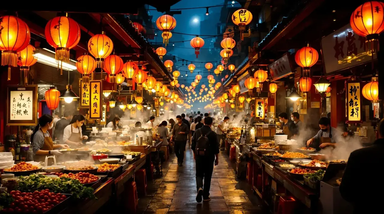 日本大片官网夜市影视摊位场景